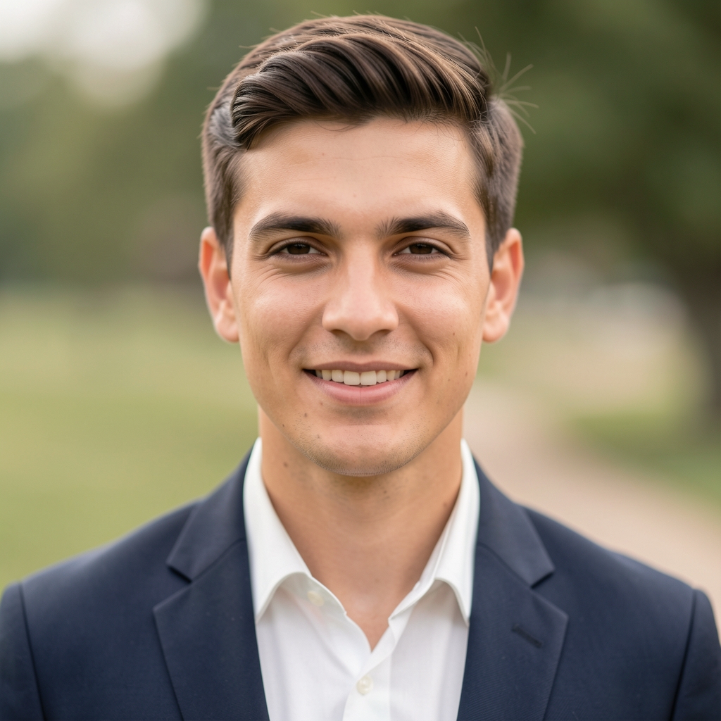 Editorial portrait of Jasper Linwood, soft natural light, neutral background